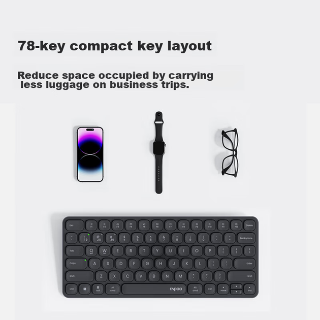 Клавиатура беспроводная Rapoo E9000G Wireless/Bluetooth Dark Grey - изображение 3