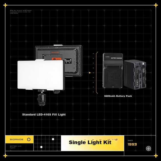 Двухцветный светодиодный фотосветильник Sidande Bicolor Temperature LED Photography Light LED-416S Fill Light Studio Mini Portable Handheld External Battery Small Photo Video Lighting - изображение 4