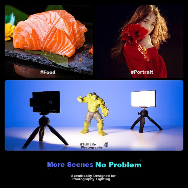 Двухцветный светодиодный фотосветильник Sidande Bicolor Temperature LED Photography Light LED-416S Fill Light Studio Mini Portable Handheld External Battery Small Photo Video Lighting - изображение 5