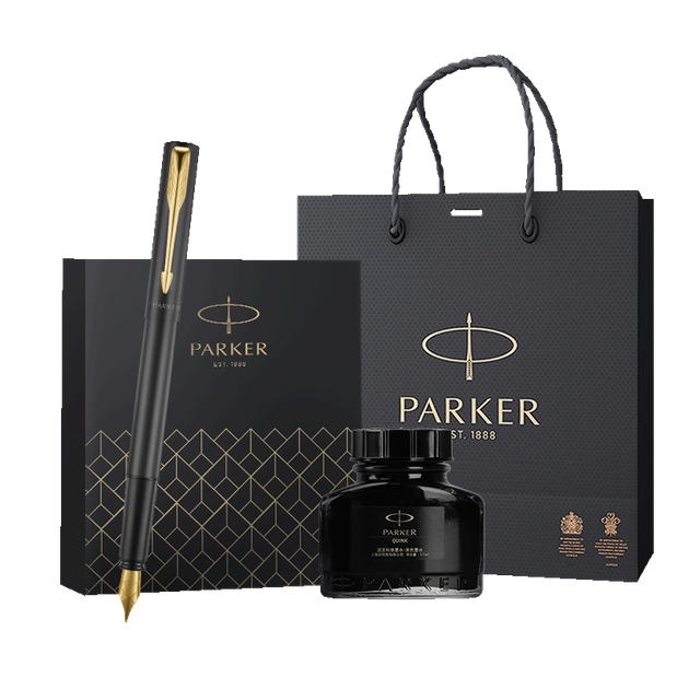 Ручка Parker Weiya XL Classic перьевая с черно-золотым зажимом, подарочная, с чернилами - Фото 6 Ручка Parker Weiya XL Classic перьевая с черно-золотым зажимом, подарочная, с чернилами - изображение 6