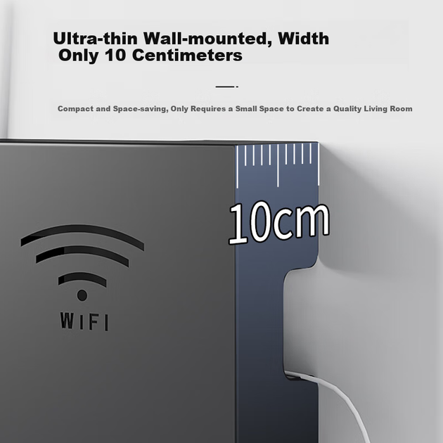 Коробка для хранения роутера Shuranjia, полка для беспроводной Wi-Fi ТВ-приставки, черная углеродистая сталь, размер 06 - изображение 6