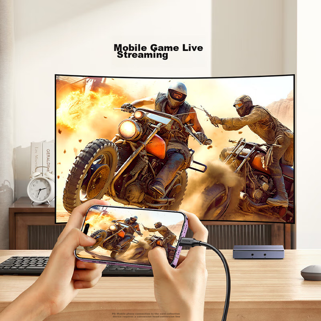 Карта видеозахвата UGREEN HDMI, вывод высокого разрешения, совместима с камерами Sony, Canon, Nikon, Nintendo Switch 2/PS5, смартфонами, планшетами iPad, играми, прямыми трансляциями и записью видео, USB-устройство захвата. - изображение 5