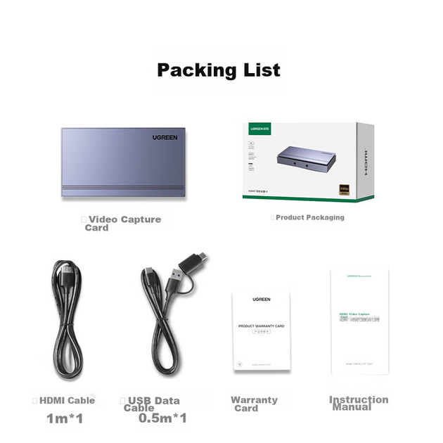 Карта видеозахвата UGREEN HDMI, вывод высокого разрешения, совместима с камерами Sony, Canon, Nikon, Nintendo Switch 2/PS5, смартфонами, планшетами iPad, играми, прямыми трансляциями и записью видео, USB-устройство захвата. - изображение 10