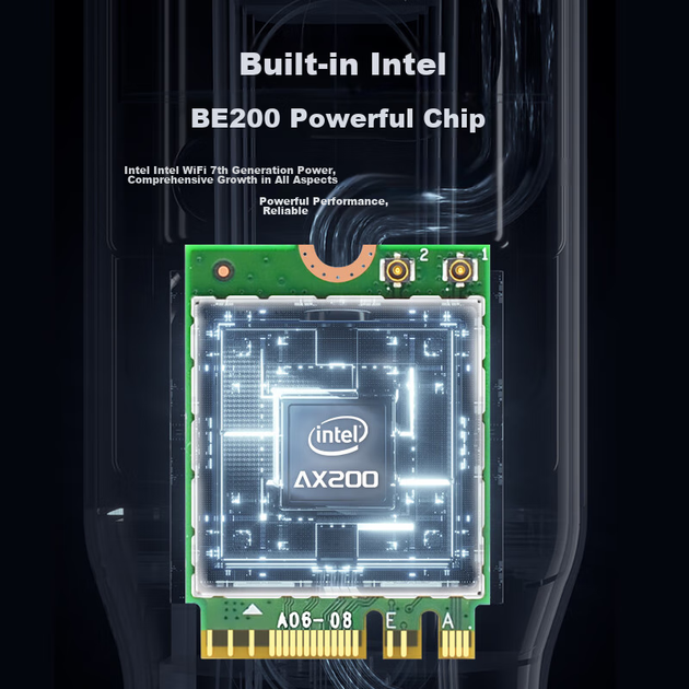 Бездротова мережева карта EB-LINK Intel BE200 для ноутбука, інтерфейс M.2 8774M, тридіапазонна мережева карта WiFi 7 Gigabit, Bluetooth 5.4, внутрішній модуль комп'ютера - Фото 9 Бездротова мережева карта EB-LINK Intel BE200 для ноутбука, інтерфейс M.2 8774M, тридіапазонна мережева карта WiFi 7 Gigabit, Bluetooth 5.4, внутрішній модуль комп'ютера - изображение 9