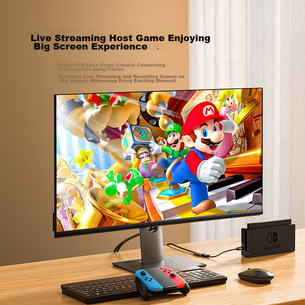 Плата відеозахоплення SAMZHE HDMI з входом 4K MS2130, сумісна з Switch/PS5/NS, комп'ютером, смартфоном, камерою, пристроєм потокового запису ігор USB 3.0/Type-C 2K - изображение 9