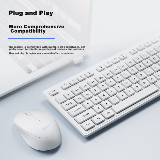 Комплект бездротовий Acer KM412 Wireless Black - зображення 6