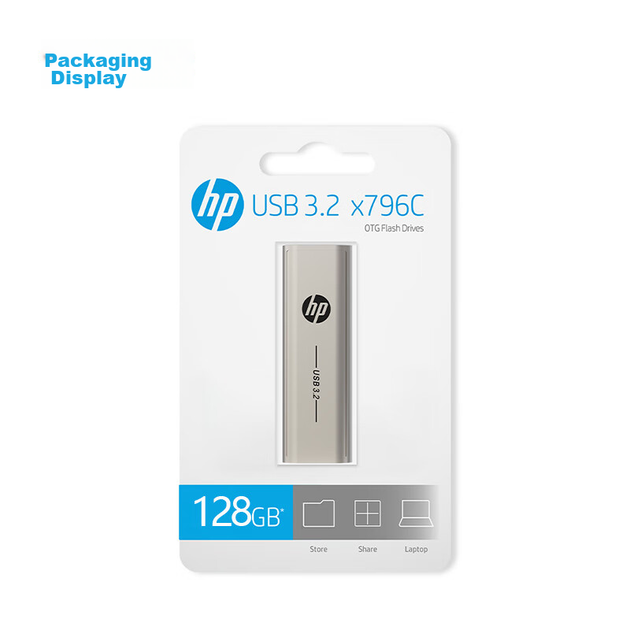 Флеш-накопичувач HP X796c з двома інтерфейсами Type-C 128 ГБ, високошвидкісний USB-накопичувач для смартфонів, планшетів та комп'ютерів – багатофункціональний офісний флеш-накопичувач - изображение 11