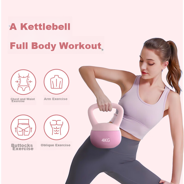 Гантелі Upness Kettlebell для чоловіків і жінок, м'які гантелі для сідничних м'язів, присідань і силових тренувань, домашнє фітнес-обладнання, 6 кг - зображення 5