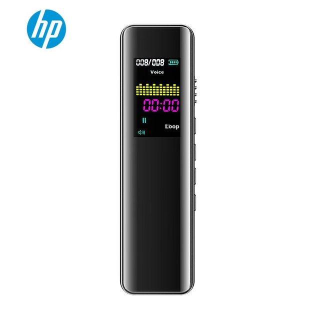 Диктофон HP, професійний пристрій запису, шумозаглушення високої чіткості, тривалий час роботи від акумулятора, навчальний інструмент для бізнес-тренінгів та зустрічей, MP3-плеєр для інтерв'ю, обладнання для збору доказів, гаджет для аудіозапису, 64 ГБ - изображение 12