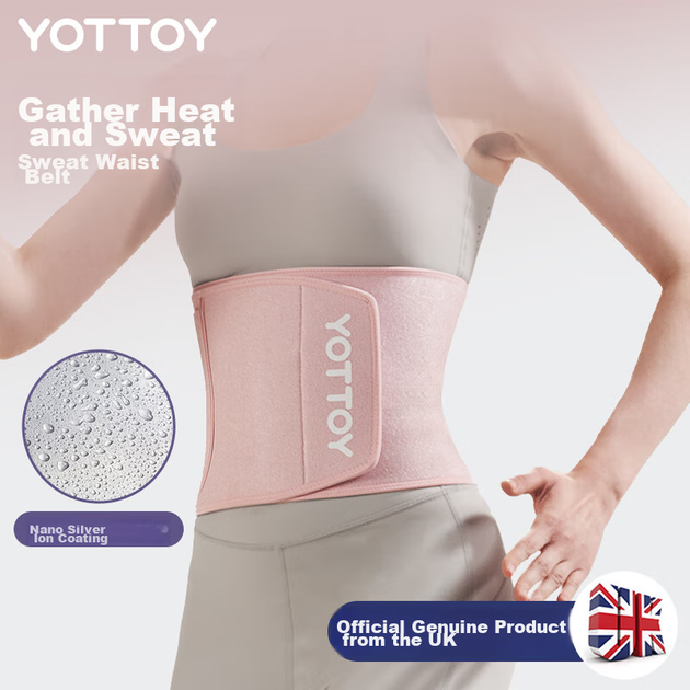 Пояс для коррекции фигуры Yottoy, стимулирующий потоотделение, для женщин, фитнес-пояс для поддержки талии, корректор фигуры для тренировок и бега, утягивающий живот, розовый цвет «вишневый цветок». - изображение 12