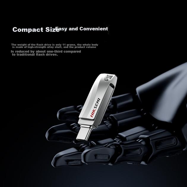 USB-флеш-накопичувач HIKVISION 256 ГБ з двома інтерфейсами Type-C для смартфонів, високої ємності, USB 3.2, швидкість читання 450 МБ/с, сумісний із телефонами, комп'ютерами Huawei та Apple, універсальний флеш-накопичувач - изображение 8