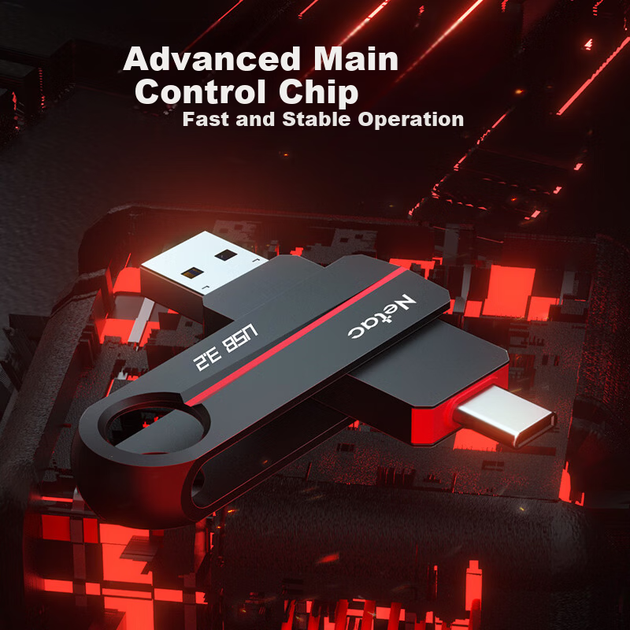 Флеш-накопитель Netac 256 ГБ Type-C USB 3.2 US18 Pearl Nickel с двойным интерфейсом для мобильных устройств и ПК - Фото 7 Флеш-накопитель Netac 256 ГБ Type-C USB 3.2 US18 Pearl Nickel с двойным интерфейсом для мобильных устройств и ПК - изображение 7