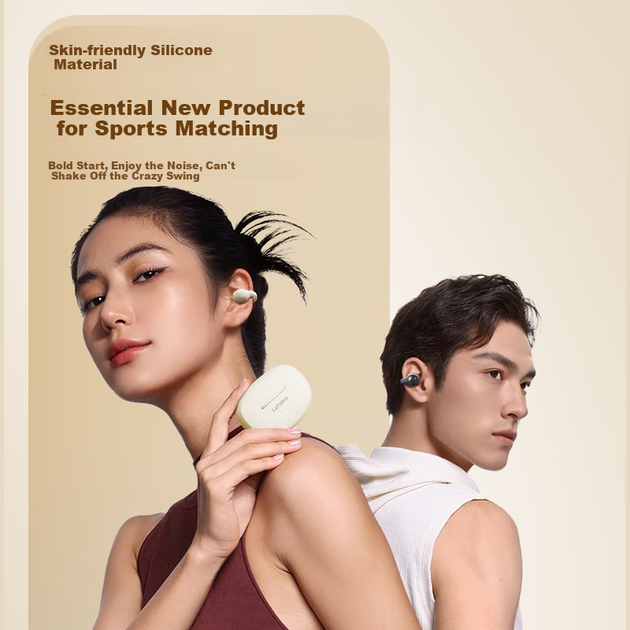 Наушники Lenovo EA420 Bluetooth 5.4 Moon Rock White - изображение 4