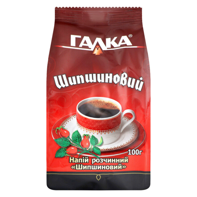 Напиток растворимый Галка Шиповник 100 г с экстрактом плодов шиповника и корня цикория - Фото 1 Напиток растворимый Галка Шиповник 100 г с экстрактом плодов шиповника и корня цикория - изображение 1