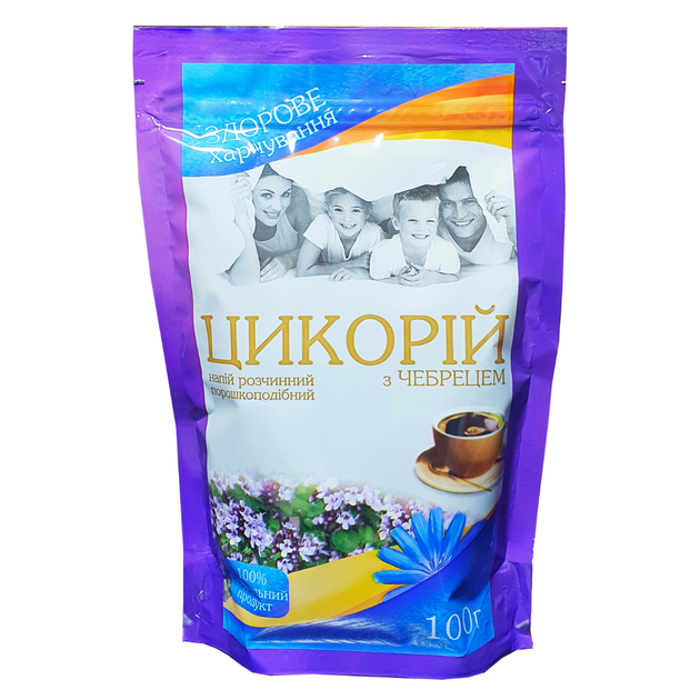 Цикорій Верховинка розчинний з чабрецем 100 г - Фото 1 Цикорій Верховинка розчинний з чабрецем 100 г - зображення 1