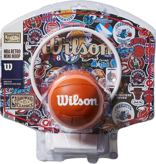 Набор баскетбольный Wilson NBA Team Retro Mini Hoop (WZ6017301) - изображение 3