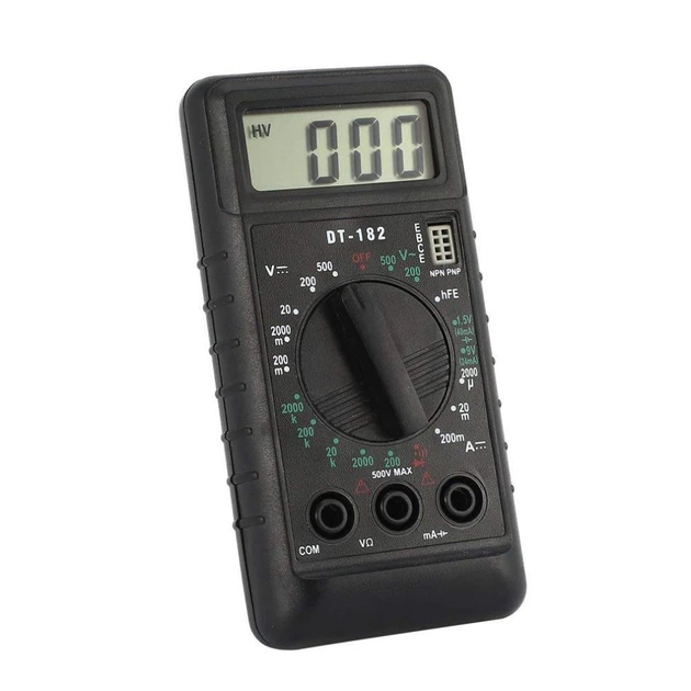 Тестер 182, 100 * 50мм, LCD, A, V, R, тест діодів, зумер - Фото 1 Тестер 182, 100 * 50мм, LCD, A, V, R, тест діодів, зумер - изображение 1