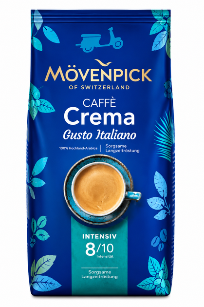 Кава в зернах Movenpick Caffè Crema Gusto Italiano 1 кг — преміальна кава 100% Arabica - Фото 1 Кава в зернах Movenpick Caffè Crema Gusto Italiano 1 кг — преміальна кава 100% Arabica - зображення 1