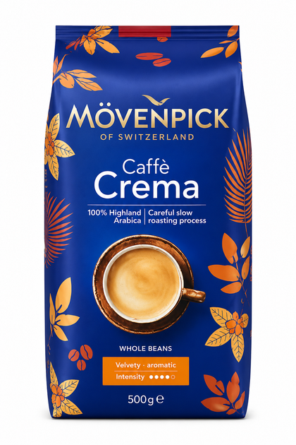 Кофе в зернах Mövenpick Caffè Crema 500 г — 100% Highland Arabica, зерновой кофе - Фото 1 Кофе в зернах Mövenpick Caffè Crema 500 г — 100% Highland Arabica, зерновой кофе - изображение 1