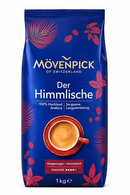Кофе в зернах Movenpick Der Himmlische 1 кг — 100% Arabica, зерновой кофе - Фото 1 Кофе в зернах Movenpick Der Himmlische 1 кг — 100% Arabica, зерновой кофе - изображение 1