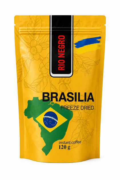 Кава розчинна Rio Negro Brasilia Freeze Dried 120 г - Фото 1 Кава розчинна Rio Negro Brasilia Freeze Dried 120 г - зображення 1