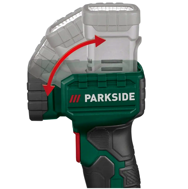 Аккумуляторный фонарь 280 люмен поворотный для мастерской зеленый Parkside SE1824 - Фото 6 Аккумуляторный фонарь 280 люмен поворотный для мастерской зеленый Parkside SE1824 - изображение 6