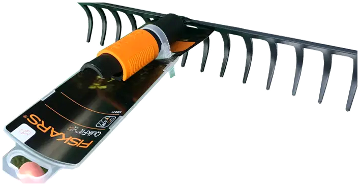 Грабли штыревые 16 зубьев для грунта Fiskars черный с оранжевой вставкой SE1591 - Фото 4 Грабли штыревые 16 зубьев для грунта Fiskars черный с оранжевой вставкой SE1591 - изображение 4