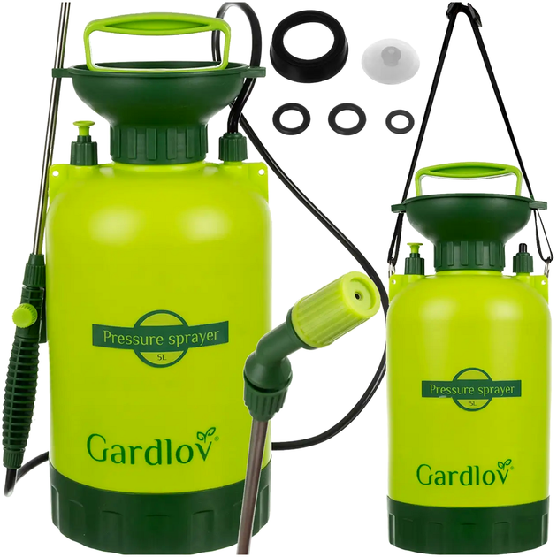 Садовий обприскувач ручний 5 л шланг 150 см для саду Gardlov SE0995 - Фото 1 Садовий обприскувач ручний 5 л шланг 150 см для саду Gardlov SE0995 - зображення 1