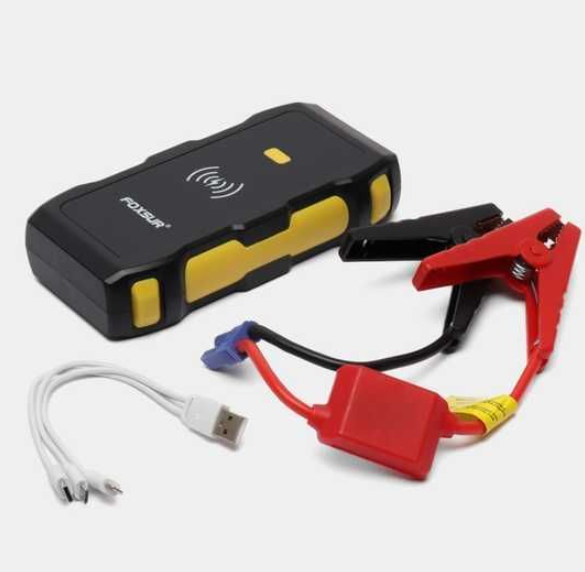 Пусковое устройство Foxsur Car Jump starter FJS-800 1200 A 12В с беспроводной зарядкой 10Вт - изображение 3