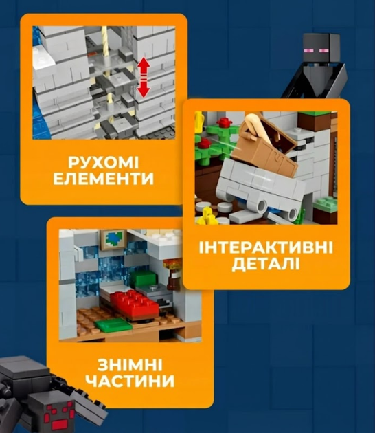 Конструктор 2688 деталей Minecraft Горная пещера Майнкрафт MineWorld My World 76010 - изображение 5