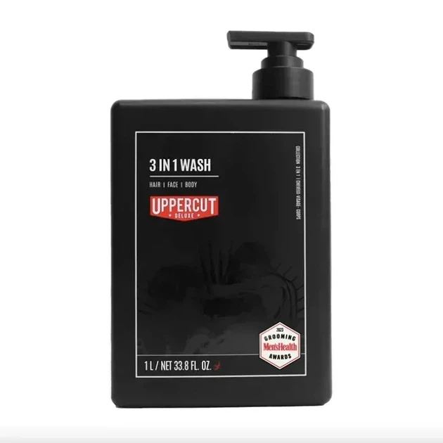 Шампунь Uppercut Deluxe 3 in 1 Wash 1000 мл для волос, лица и тела, мужское очищающее средство с ароматом Bay Rum - изображение 6