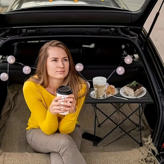 Складной туристический стол 40x35.5x30.5 см Кемпинговый столик для пикника, пляжа и походов с чехлом - Фото 5 Складной туристический стол 40x35.5x30.5 см Кемпинговый столик для пикника, пляжа и походов с чехлом - изображение 5