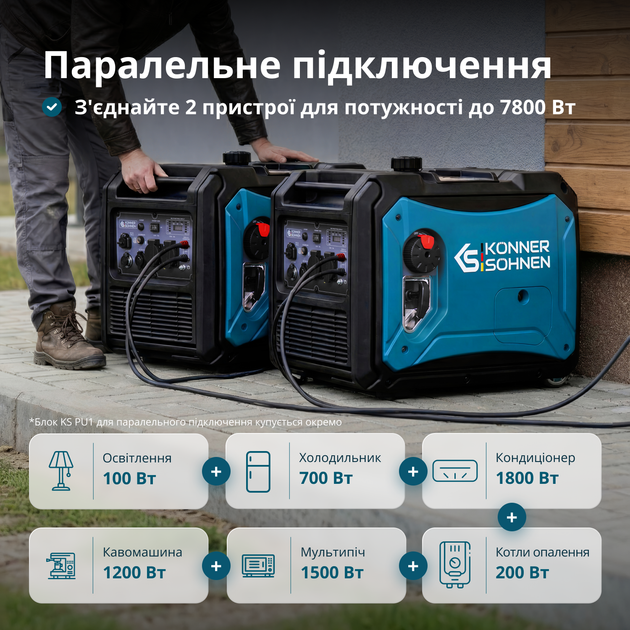 Генератор інверторний Könner&Söhnen KS 4000iE S - изображение 4