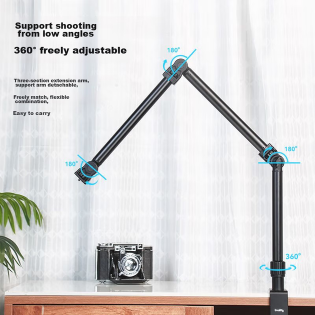 SmallRig 4456, підставка для зйомки згори, настільний телефон, пряма трансляція, відеоконференція, клас, дзеркальна фотокамера, аксесуари для фотографії, підставка для стабілізатора запису - Фото 5 SmallRig 4456, підставка для зйомки згори, настільний телефон, пряма трансляція, відеоконференція, клас, дзеркальна фотокамера, аксесуари для фотографії, підставка для стабілізатора запису - изображение 5