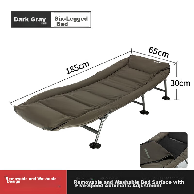 Складне ліжко для кемпінгу Westfield Outdoor для дому, одномісне ліжко для сну, офісне крісло для відпочинку, армійське розкладачка, ліжко для супроводжуючого, напольний килимок. - зображення 5