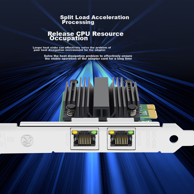 Мережева карта EB-LINK Intel I226 PCIE для двох серверів 2.5G, двопортова мережа 2500M Gigabit, промислова камера, система збору зображень Visio - изображение 7