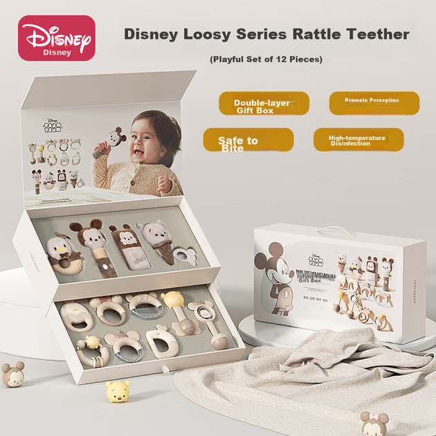 Набор подарочный Disney Baby Rattle с прорезывателем и соской для новорожденных - изображение 4