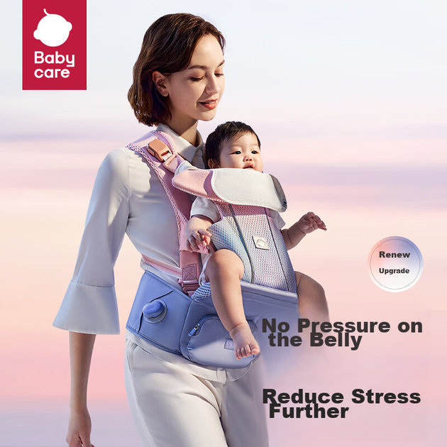 Переноска Babycare на пояс для новорожденных легкая, размер S, черная - изображение 5