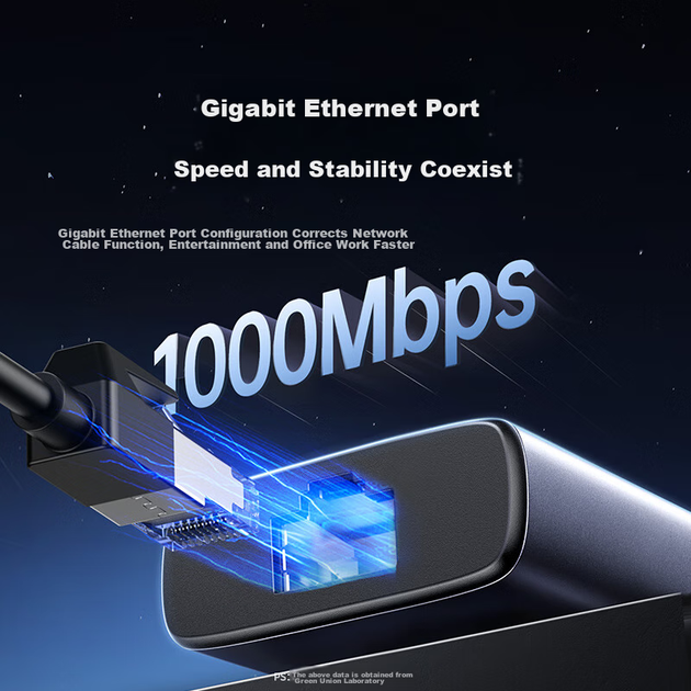 Док-станція розширення UGREEN Type-C Gigabit з портом Ethernet, мережевим кабелем-адаптером, концентратором USB 3.2, конвертером 10G, сумісна з Thunderbolt 4/5, комп'ютерами Apple, ноутбуками Xiaomi - Фото 7 Док-станція розширення UGREEN Type-C Gigabit з портом Ethernet, мережевим кабелем-адаптером, концентратором USB 3.2, конвертером 10G, сумісна з Thunderbolt 4/5, комп'ютерами Apple, ноутбуками Xiaomi - изображение 7