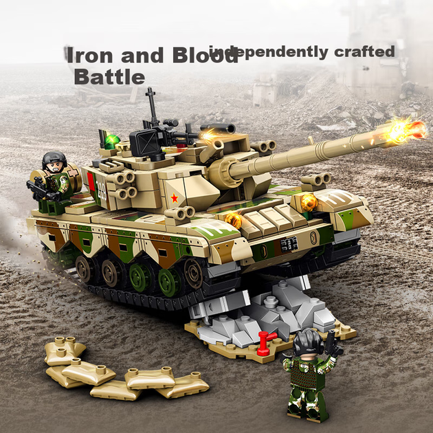 Конструктор SEMBO Strong Nation Heroic Wind Основной боевой танк ZTZ-96B - Фото 5 Конструктор SEMBO Strong Nation Heroic Wind Основной боевой танк ZTZ-96B - изображение 5