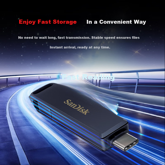 Мобільний USB-накопичувач SanDisk 256 ГБ Type-C Lightning Dual Interface, IXD0N, сертифікований Apple MFI, для iPhone/iPad, планшетів та комп'ютерів - изображение 5