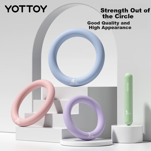 Круглая гантель Yottoy для мужчин и женщин, для домашнего фитнеса, формирователь фигуры, из чистого железа с пластиковым покрытием, 4 кг, цвет «Смог-синий». - изображение 11