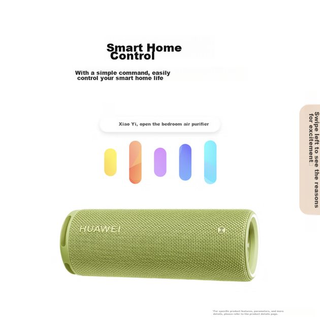 HUAWEI Sound Joy 2 Smart Portable Speaker, High-Fidelity Computer Audio, Stereo, 26 Clock Work on Battery Time, Outdoor Speaker Gift, New Greet - изображение 4