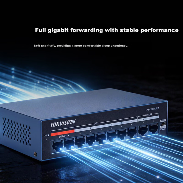 Комутатор HIKVISION POE 10-портовий некерований для відеоспостереження DS-XS10 - зображення 5