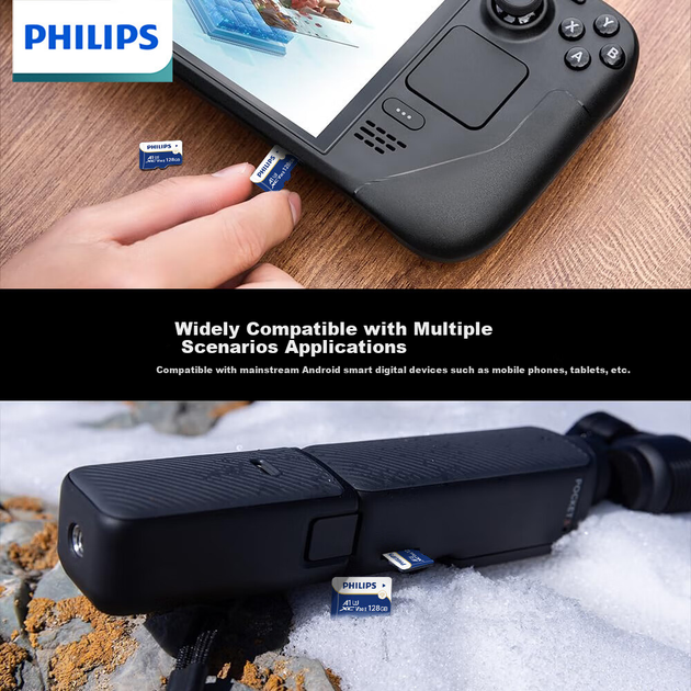 Карта памяти PHILIPS microSDHC 32GB UHS-I U3 V30 A1 (FM33TF-B) - изображение 4