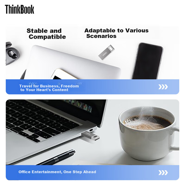 Флеш-накопичувач ThinkPad Lenovo ThinkBook 32 ГБ USB 2.0, комп'ютерний USB-накопичувач для офісу, навчання, бізнесу, багатофункціональний, великої ємності, автомобільний USB-накопичувач TSU10 - изображение 7