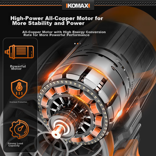 Мощный турбинный вентилятор KOMAX, снегоуборщик для мойки автомобилей, вентилятор для удаления пыли с автомобилей, мощный воздуходувка для удаления пыли. - изображение 5