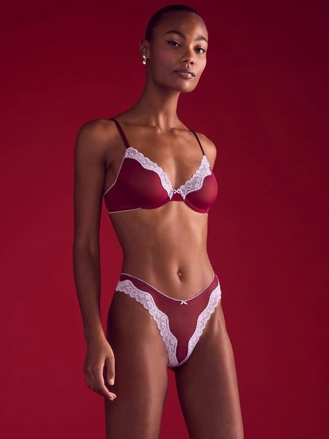 Бюстгальтер с косточками Victoria's Secret 904177119 32B Бордовый (1159863468) - Фото 4 Бюстгальтер с косточками Victoria's Secret 904177119 32B Бордовый (1159863468) - изображение 4