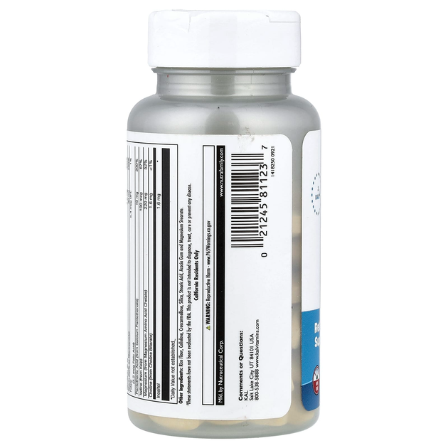 Аминокислотный хелат магния KAL "Magnesium Amino Acid Chelate" с витаминами группы B (100 таблеток) - изображение 3