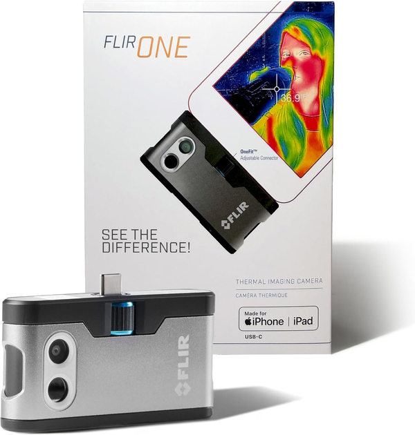 Тепловизор для iPhone FLIR ONE Gen 3 USB-C тепловизионная камера для iOS систем отопления и диагностики дома - Фото 2 Тепловизор для iPhone FLIR ONE Gen 3 USB-C тепловизионная камера для iOS систем отопления и диагностики дома - изображение 2